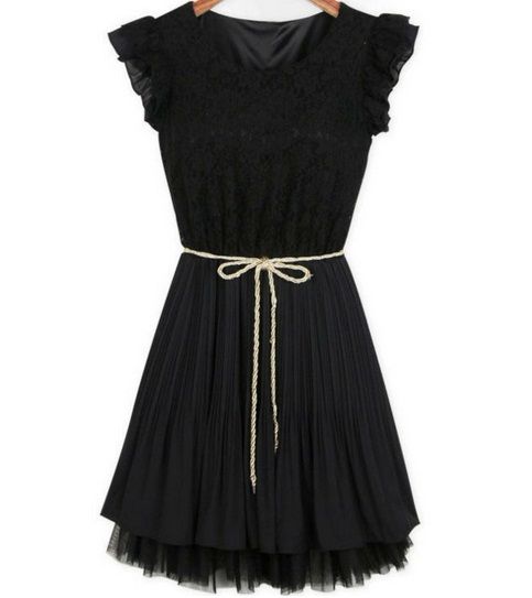 Vestido Chiffon Preto